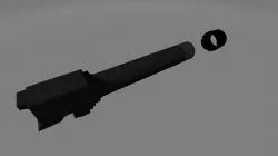 Glock 19 9mm Luger Threaded barrel w barrel protector