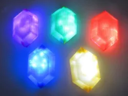 Glowing Wearable Rupee, LED Light up BOTW Zelda Link Lit Prop Gem for Costume, Cosplay
