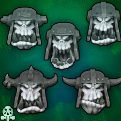 Helmeted Orc Heads Bits