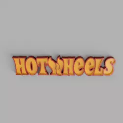 Hotwheels logo name led
