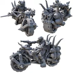 Infernal War Bikes and Foot Soldiers Fantasy Resin Mini