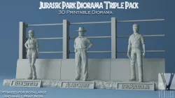 Jurassic Park Diorama Triple Pack