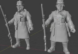 Krieg Infantry stand guard