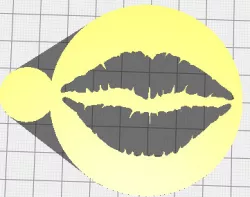 Lip stencil for airbrush