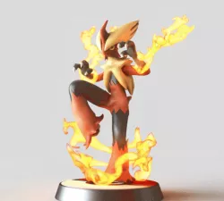Mega Blaziken- FAN ART - POKÉMON FIGURINE -POKEMON