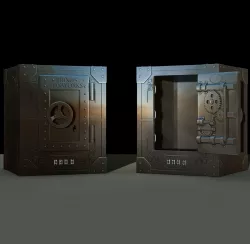 Money Box, reproduction of Safe Rhino IronWorks Model Printing  Assembly File STL for 3D Printing
