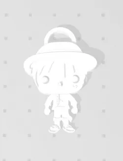 Monkey D. Luffy from One Piece 3D imitation Pop keychain