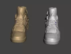 NIKE AIR JORDAN 4 SNEAKERS LEFT AND RIGHT .OBJ .STL