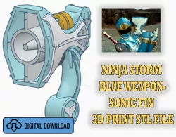 Ninja Storm Wind Weapon- Sonic Fin 3D Print STL File