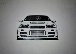 Nissan Skyline GTR R34 Wall Art