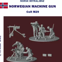 Norwegian Colt Machine Gun  1/72 scale