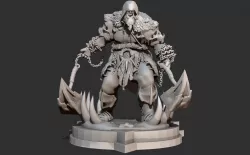 Orc DnD sculpted figurine mini 3d Printing no textures 3D print model