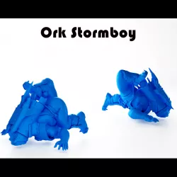 Ork Stormboy Corpse (War Hammer 40000, Ork with Jetpack)