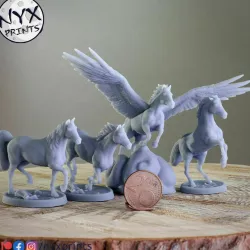 Pegasus and horses