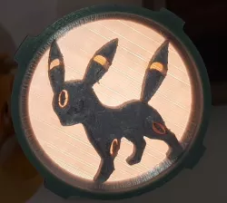 Pokemon Umbreon Lithophane lamp shade