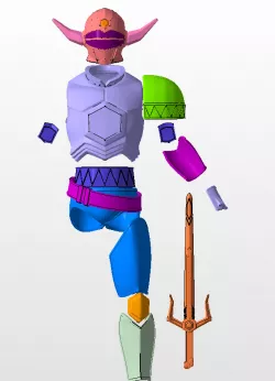 power rangers lost galaxy magna defender suit stl file for 3d printing