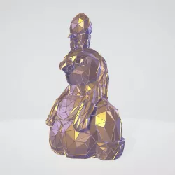 Ra bust WIREFRAME VORONOI WIREMESH MESH