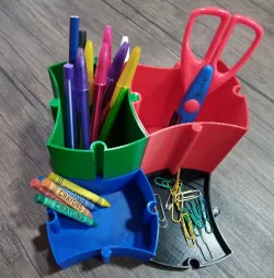 Recessed pencil holder