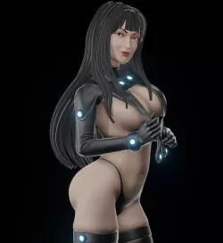 Reika Shimohira GANTZ 1to10 scale statue - STL 3d printable file 3D print model