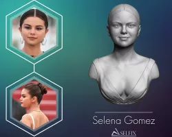 Selena Gomez Bust 3D print model