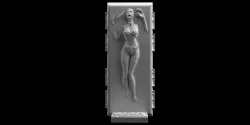 Star Wars Slave Leia in Carbonite Download 3D print model STL files statue figure digital pattern 3D printing Sculpture Art