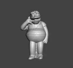 THE SIMPSONS BARNEY .STL .OBJ 3D