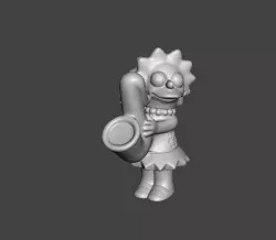 THE SIMPSONS LISA SIMPSON .STL .OBJ 3D