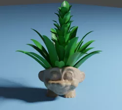 Trolls Head Planter / Plant Pot