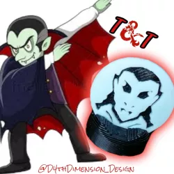 Vampire - D&D set - D&D Minis - D&D Miniatures - D&D Vampire Coin - Token - Miniature - Dungeons and Dragons Evil PG