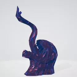Venom bust WIREFRAME VORONOI WIREMESH MESH