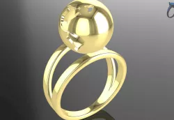 World Gold Ring 3D print model