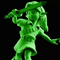 Young Link Ocarina of Time Majora's Mask Statue 3D print The Legend of Zelda Nintendo