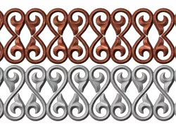 2 Floral pattern strips 3D print model