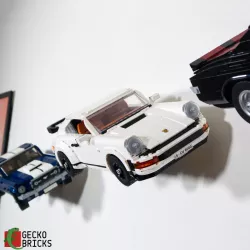 2 in 1 Wall Mount for LEGO Creator Expert Porsche 911 10295 angled & flush
