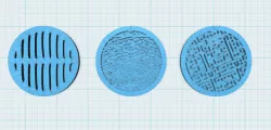 3 coasters with patterns