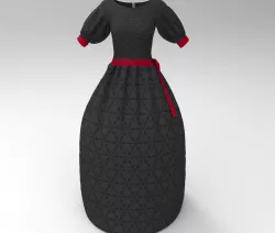 3D black dress
