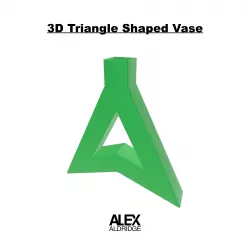 3D Hollow Triangle Shaped Vase