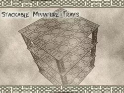 40mm Stackable Miniature Trays (fits 12 minis) for Dungeons & Dragons or Warhammer 40k