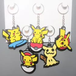 5 Pokemon Pikachu 2 Keychains