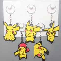 5 Pokemon Pikachu Keychains 1
