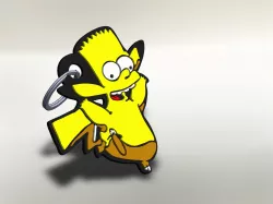 Bart Simpson Keychain - Pikachu