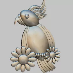 bird, parrot, parrot STL file