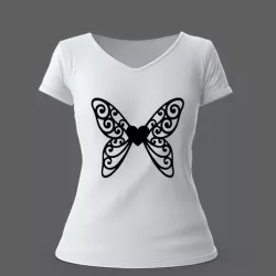 BUTTERFLY HEART SVG / STL