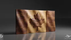 Canada Wavy Flag - CNC Files For Wood, 3D STL Model