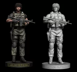 Carlos Oliveira Residual Evil 3 Statue