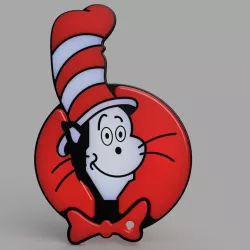CAT IN THE HAT KEY/ TOTE BAG TAG - TEACHER