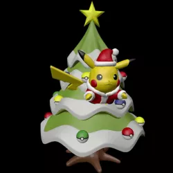 Christmas tree with Pikachu