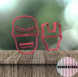 Cookie cutter ironman face - collage