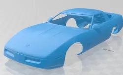 Corvette C4 Coupe 1983 Printable Body Car