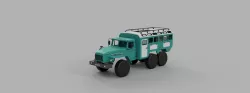 Crawler 4320 6x6 Expedition Cab - 1/10 RC body attachment